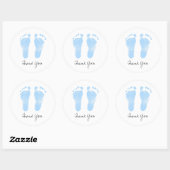 Zwart-wit Baby Footprints Ronde Sticker (Vel)