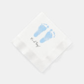 Zwart-wit Baby Footprints Servet (Hoek)