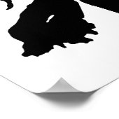 Zwart & Wit Baby Olifant Pop Kunst Poster (Hoek)