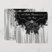 Zwart-wit Baby shower Kaart (Voorkant / Achterkant)