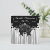 Zwart-wit Baby shower Kaart (Staand voorkant)