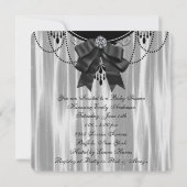 Zwart-wit Baby shower Kaart (Achterkant)