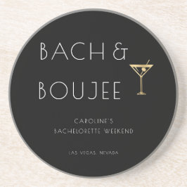 Zwart-wit Bach en Boujee Bachelorette Party Zandsteen Onderzetter