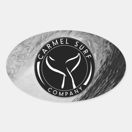 Zwart-wit Badge Logo Sticker (Voorkant)