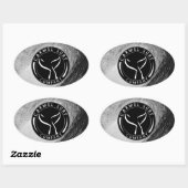 Zwart-wit Badge Logo Sticker (Vel)