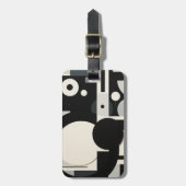 Zwart-wit Bagagelabel (Voorkant verticaal)