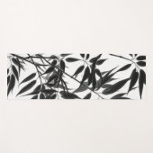 Zwart-wit Bamboe Plant Yogamat (Voorkant (horizontaal))