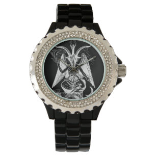 Zwart/wit baphomet (oude stijl) horloge