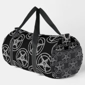 zwart wit baphomet pentagram halloween plunjezak (Rechterhoek)