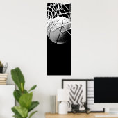 Zwart Wit Basketbal Deur Poster (Thuiskantoor)