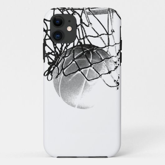 Zwart & Wit Basketbal iPhone 5 Hoesje (Achterkant)