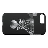 Zwart & Wit Basketbal iPhone 7 Plus Hoesje (Achterkant (Horizontaal))