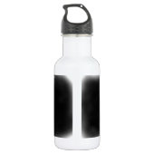 Zwart & Wit Basketbal Kunst Waterfles (Achterkant)