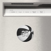 Zwart wit basketbal team kleuren gepersonaliseerd magneet (Insitu (Vaatwasser))