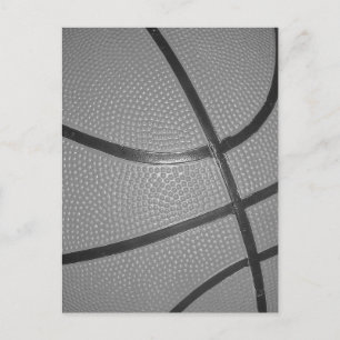 Zwart-wit Basketball Briefkaart