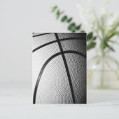 Zwart-wit Basketball Briefkaart (Staand voorkant)