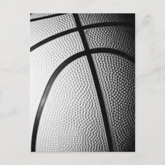 Zwart-wit Basketball Briefkaart (Voorkant)