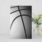 Zwart-wit Basketball Briefpapier (Staand voorkant)