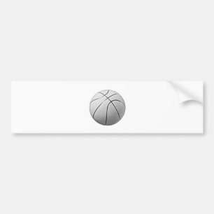 Zwart-wit Basketball Bumpersticker