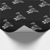 Zwart-wit Basketball Cadeaupapier (Hoek)