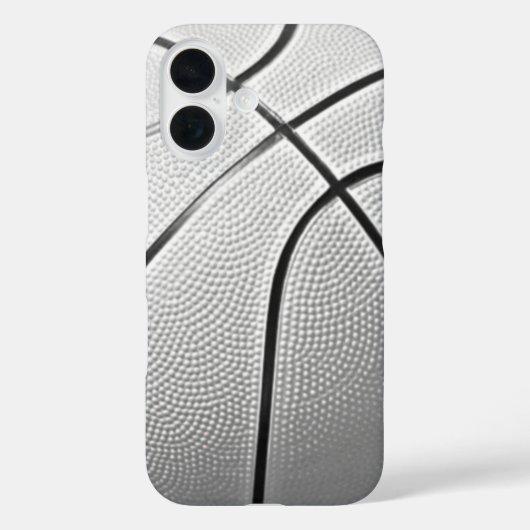 Zwart-wit Basketball Case-Mate iPhone Case (Achterkant)