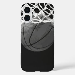Zwart-wit Basketball iPhone 16 Hoesje