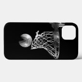 Zwart-wit Basketball Case-Mate iPhone Case (Achterkant (horizontaal))
