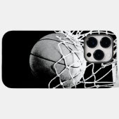 Zwart-wit Basketball Case-Mate iPhone Case (Achterkant (horizontaal))