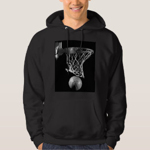 Zwart-wit Basketball Hoodie