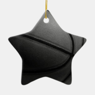 Zwart-wit Basketball Keramisch Ornament
