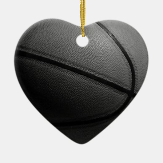Zwart-wit Basketball Keramisch Ornament (Voorkant)