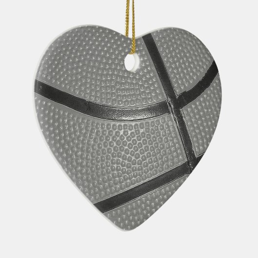 Zwart-wit Basketball Keramisch Ornament (Rechts)