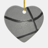 Zwart-wit Basketball Keramisch Ornament (Voorkant)