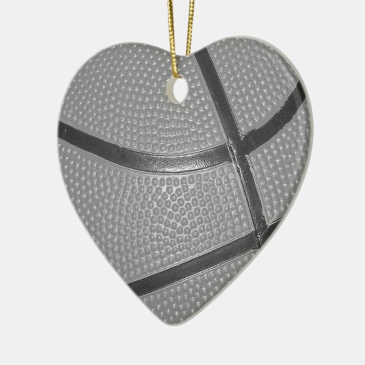 Zwart-wit Basketball Keramisch Ornament (Links)