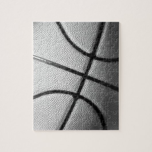 Zwart-wit Basketball Legpuzzel (Verticaal)