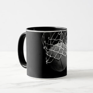 Zwart-wit Basketball Mok