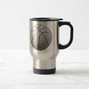 Zwart-wit Basketball Reisbeker