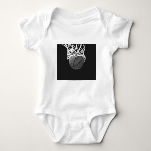 Zwart-wit Basketball Romper (Voorkant)