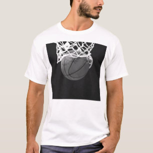 Zwart-wit Basketball T-shirt