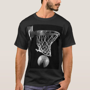 Zwart-wit Basketball T-shirt