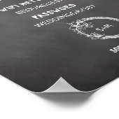 Zwart Wit Be Our Guest WiFi Trouw Teken Poster (Hoek)