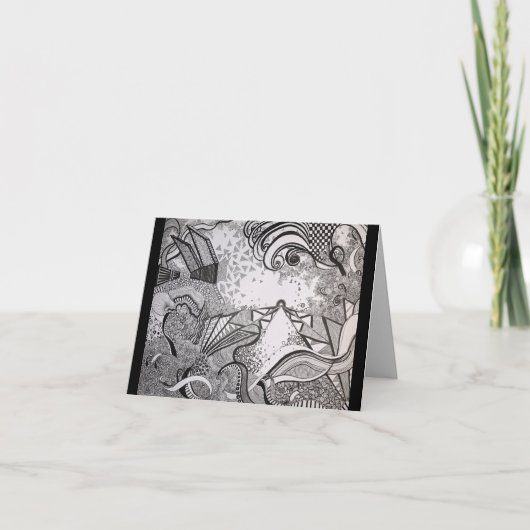 Zwart-wit Bedankkaart (Voorkant)