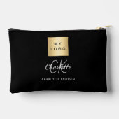 Zwart wit bedrijf logo naam monogram etui (Achterkant)