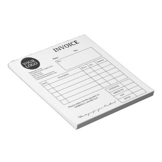Zwart & Wit Bedrijfsfactuur Notitieblok