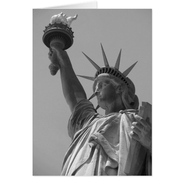 Zwart-wit beeld van de Liberty New York City (Voorkant)