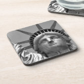 Zwart-wit beeld van de Vrijheid New York Drankjes Onderzetter (Linkerzijde)