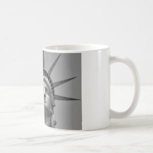 Zwart-wit beeld van de Vrijheid New York Koffiemok