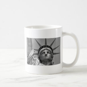 Zwart-wit beeld van de Vrijheid New York Koffiemok