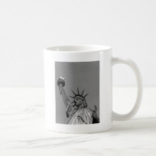 Zwart-wit beeld van de Vrijheid New York Koffiemok
