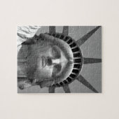Zwart-wit beeld van de Vrijheid New York Legpuzzel (Horizontaal)